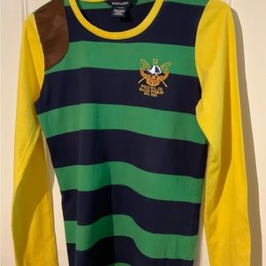 🔥🏇Polo Ralph Unisex Multi Striped Long Sleeve Shirt